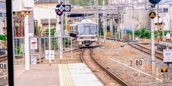 Scenic view from the Gono Line coastal train in Japan